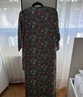 Kimono largo de seda estampado