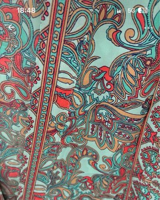 Kimono largo de seda estampado