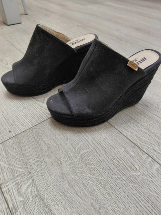 Zapatos Cuña Negro