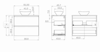Conjunto mueble de baño suspendido completo