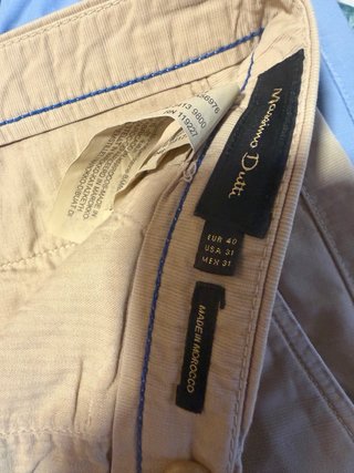 Bermudas Massimo Dutti Beige y Azul
