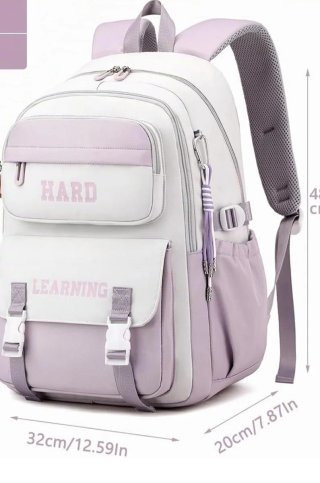 Mochila escolar rosa HARD LEARNING