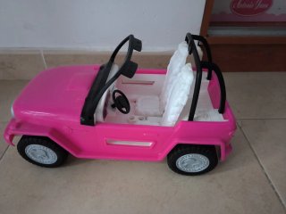 Coche Barbie Rosa Descapotable