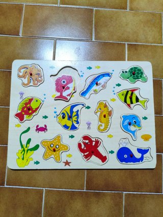 Puzzle in Legno con Animali Marini