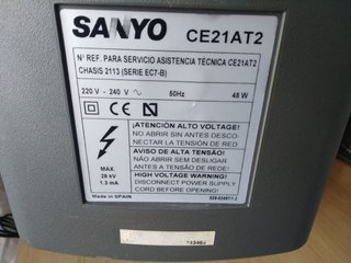 TV CRT Sanyo 21" de Tubo