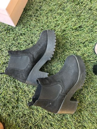 Botines negros plataforma