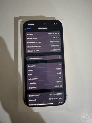iPhone 16 Pro 128GB Dorado