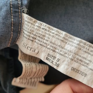 Camisa vaquera hombre talla S de sfera