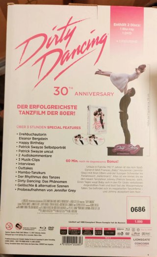 Dirty Dancing 30th Anniversary Blu ray y  DVD