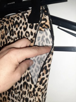 Pantalón tobillero vintage estampado leopardo