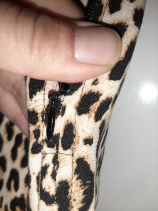 Pantalón tobillero vintage estampado leopardo
