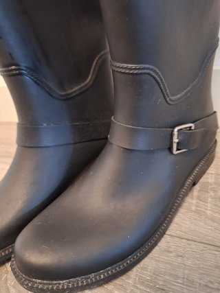 Botas Altas Negras con Hebilla Talla 40/41
