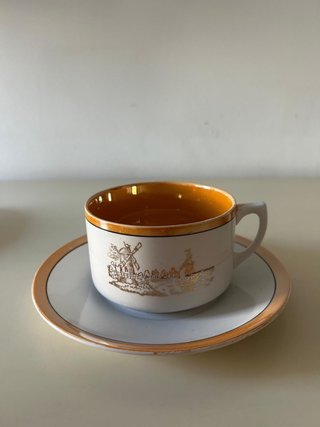 3 Tazas con plato San Claudio Oviedo