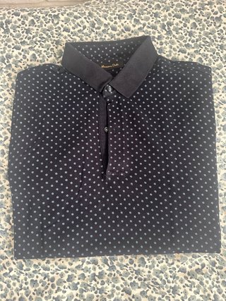 Polo Massimo Dutti Azul Marino Estampado