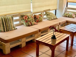 Sofá Palets Chill Out con Cojines