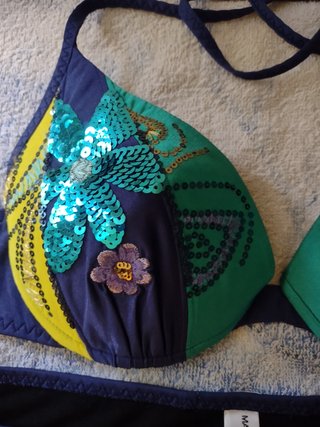 bikini Margherita Mazzei tg 3° ita viola verde