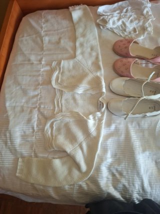 Vestido de Comunión Blanco y Rosa