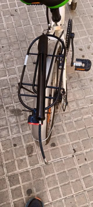 Bicicleta plegable 20 con luz y candado, casco