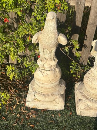 Escultura de piedra de pájaro (2 unidades)