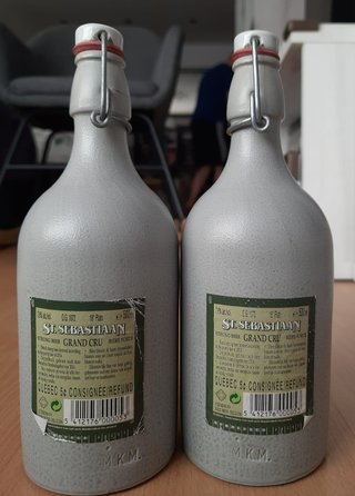 Lotto di 3 bottiglie di birra con chiusura automatica