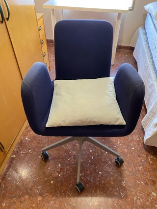 Silla giratoria Ikea Patrik azul/gris
