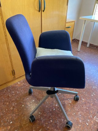 Silla giratoria Ikea Patrik azul/gris