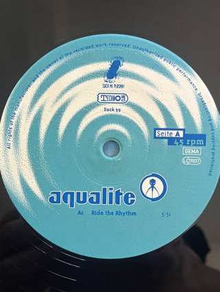 Aqualite "Rhythm Control" vinile techno trance 90s