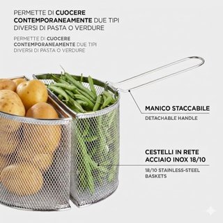 Pentola Spaghettiera Acciaio Inox 6L