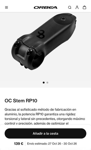 Manillar OC Carbono + Potencia + Soporte GPS