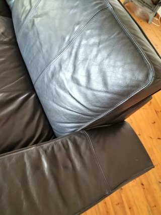 Sofá 3 plazas IKEA KIVIK Tapiceria Polipiel Negro