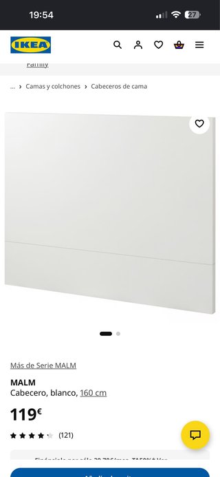Cabecero Ikea Blanco