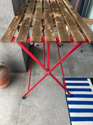 Mesa y 2 Sillas Plegables Terraza