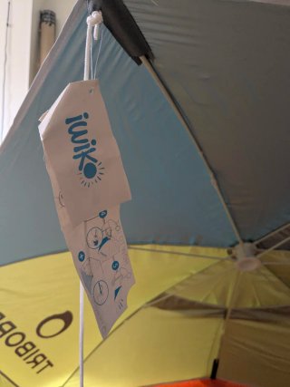 Parasol/Paraviento de playa Tribord Poliéster Verd