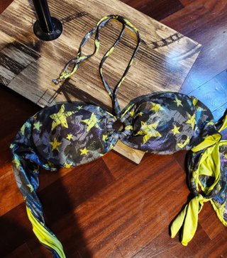 bikini Verdissima a fascia stelle tg 3° verde