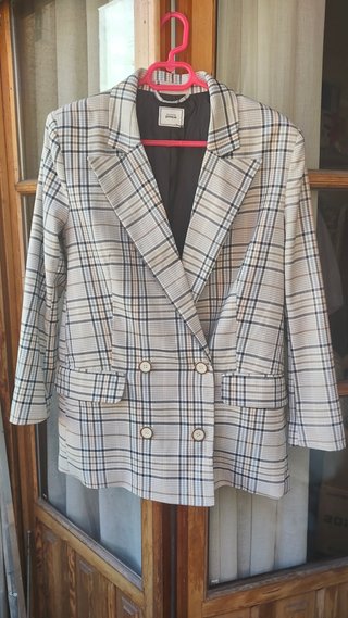 Blazer cuadros mujer