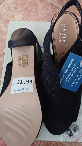 Sandalias Marypaz Negras Talla 40