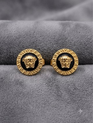 Pendientes Oro 18k Bañados Negro
