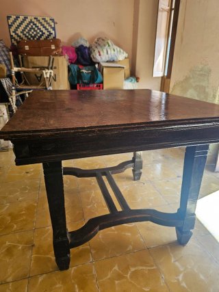 Mesa de madera maciza años 40-50!