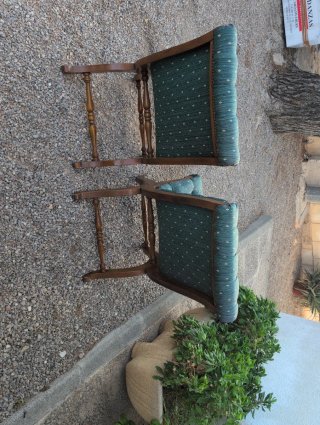2 Sillones Tapizados Verdes
