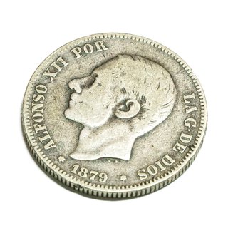 Moneda 2 pesetas 1879 Alfonso XII
