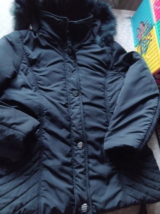Piumino donna blu con cappuccio taglia XL