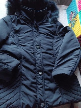 Piumino donna blu con cappuccio taglia XL