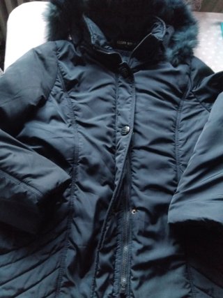 Piumino donna blu con cappuccio taglia XL