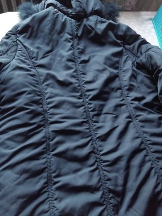 Piumino donna blu con cappuccio taglia XL