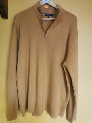 Jersey Burberry Media Cremallera Amarillo mostaza