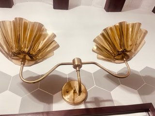 Lampade da parete vintage in ottone autentico
