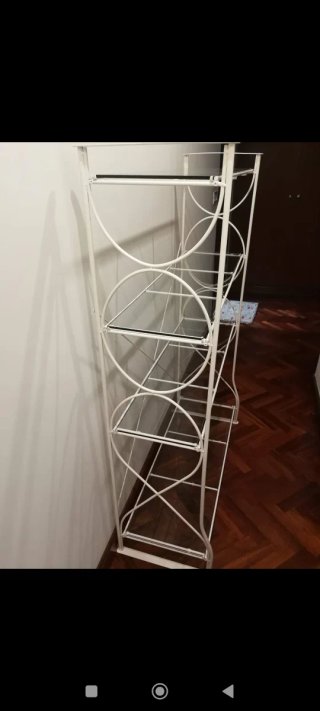 Estantería metal y cristal