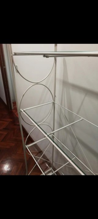 Estantería metal y cristal