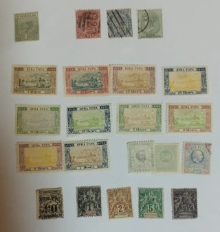 104 sellos postales siglo XIX, varios países