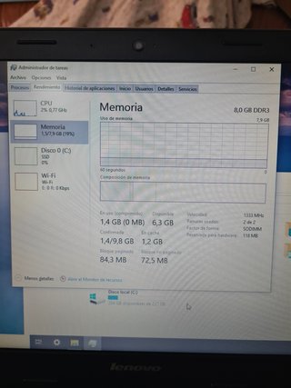 Ordenador portátil Lenovo B50-30 8GB RAM 240GB SSD